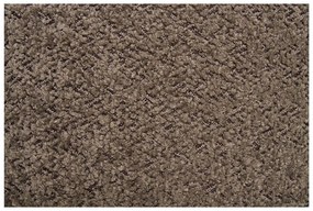 Pouf in tessuto bouclé marrone Medas - House Nordic