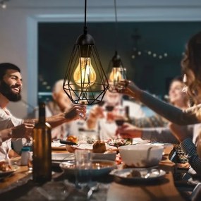 Lampadario a sospensione con cavo 1xE27/40W/230V nero