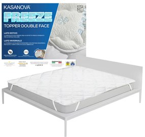 Topper matrimoniale double face lato estivo e invernale Freeze