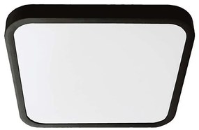 Plafoniera LED bagno 48W 230V IP44 4000K 42x42 cm nera