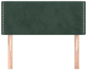 Testiera verde scuro 80x5x78/88 cm in velluto