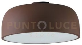 Plafoniera bistrot corten 3 luci attacco e27 38x38x19,5cm in metallo