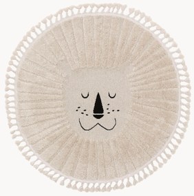 Tappeto rotondo per bambini con nappe e motivo in rilievo Momo