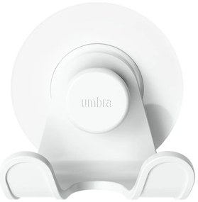 Gancio bianco autoportante in plastica riciclata Flex Adhesive - Umbra