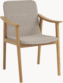 Sedia con braccioli da giardino in legno di teak Honolulu