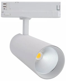 Faro LED 34W per Binario Trifase, 38° + 60° Bianco con driver PHILIPS CRI92 Colore  Bianco Naturale 4.000K