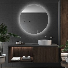 Specchio rotondo con luce LED E2