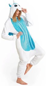 Tuta kigurumi turchese con motivo unicorno taglia M