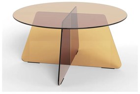 Tavolino da salotto rotondo marrone in vetro ø 80 cm Samos – Actona