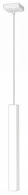 Square tube sospensione 1 luce bianco cavo cm.250 con base 1173-s1-bi