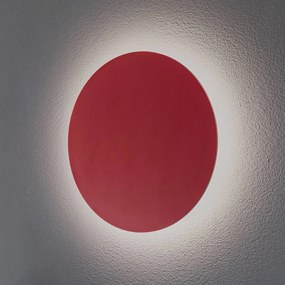 Argon Applique a LED Orios Plus, rosso, Ø 30 cm, acciaio