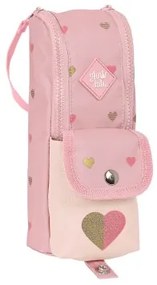 Astuccio Scuola Glow Lab Hearts Rosa (6 x 21 x 6 cm)