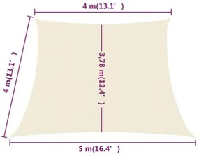 Vela Parasole 160 g/m² Crema 4/5x4 m in HDPE