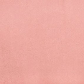 Giroletto a Molle con Materasso Rosa 100x200 cm in Velluto