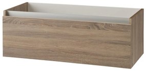 Mobile Bagno 140cm Con Doppio Lavabo, Base Con Cassetto E Specchio Con LED Integrato