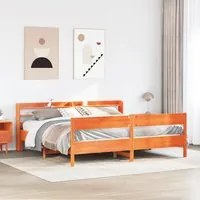 Letto senza Materasso Marrone Cera 180x200 cm in Legno di Pino 3306920