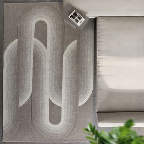 TURIN - tappeto in lana avorio con decoro