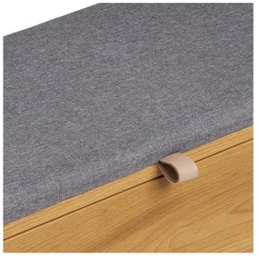 Cassapanca di colore naturale con effetto rovere 92x48x33 cm Barco – House Nordic