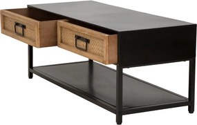 Mobile TV nero/di colore naturale in metallo 95x38x38 cm Hanoi – Mauro Ferretti