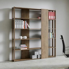Libreria con 6 ripiani in legno Noce 178x204h cm - KATO B