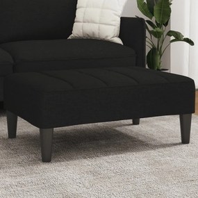Poggiapiedi Nero 77x55x31 Cm İn Tessuto /