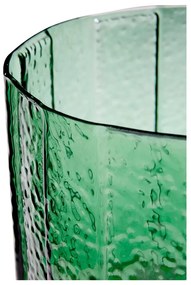 Vaso in vetro verde fatto a mano Emerald - Hübsch