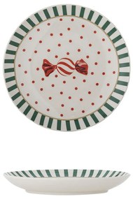Piatto da dolce bianco in gres a tema natalizio ø 16 cm Yule – Bloomingville