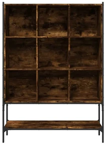 Libreria rovere fumo 102x30x141,5 cm in legno multistrato