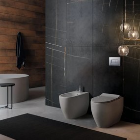Vaso WC filomuro KERASAN flo, sedile escluso P 53 x L 37 x H 43.5 cm opaco