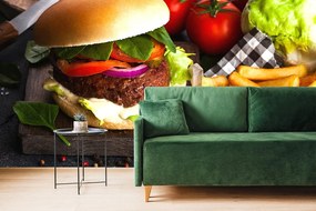 Carta da parati – Hamburger americano