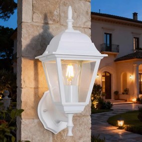 Applique Lanterna da Esterno E27 IP54 Bianca - Serie ALFIERI 1A