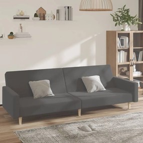 Divano Letto A 2 Posti Grigio Chiaro İn Tessuto /