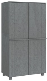 Armadio hamar grigio scuro 89x50x180 cm legno massello di pino
