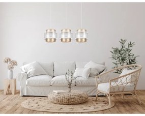 Lampadario a sospensione con filo GABI 3xE27/60W/230V oro/bianco