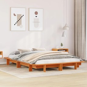 Letto senza materasso marrone cera 120x200 cm in legno di pino