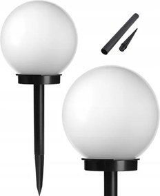 Lampada solare a LED, 1,2 V, 6500 K, 200 mAh, Ø 10 cm, IP44, bianco/nero