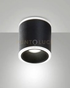Paca plafoniera 2 luci nera d.9cm a led 13w 3000k 848 + 486lm