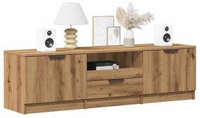 Mobile Porta Tv Rovere Artigianale 140x35x40 Cm İn Truciolato /
