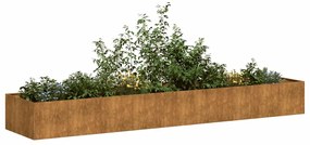 Fioriera Arrugginita 360x80x40 Cm İn Acciaio Corten /