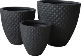 AUBREZIA - set di vasi in fibra sintetica