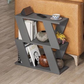 Tavolino da Soggiorno Laterale 57x60x22 cm in MDF Lazena Antracite...