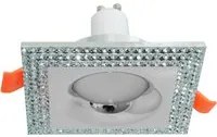 Faretto quadrato argento brillantini incasso soffitto lampada LED 5W GU10 65mm LUCE 3000K