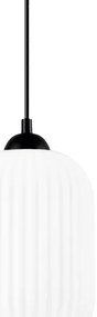 Lampadario a sospensione con filo HARMA 1xE27/15W/230V diametro 14 cm bianco/nero