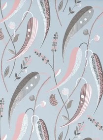 Nina Campbell Carta da parati Colbert - French Grey/ Pink