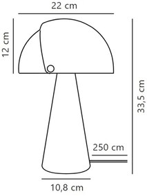 DFTP by Nordlux - Lampada da tavolo con paralume regolabile ALIGN 1xE27/25W/230V beige