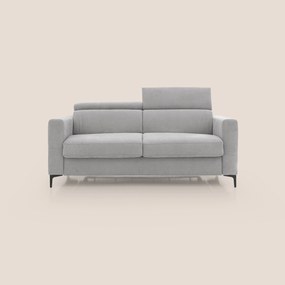 Gardenia divano letto materasso alto 18 cm con poggiatesta reclinabili e rivestimento impermeabile T02 grigio chiaro