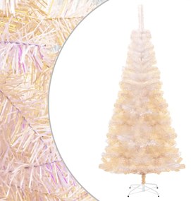 Albero Di Natale Artificiale Punte Iridescenti Bianco 240cm Pvc /