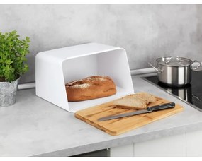 WENKO 54099100 - Portapane KUBO 35x26,5 cm bianco/marrone