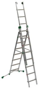 Scala a sfilo FACAL Super Prima in alluminio 3 rampe da 8 gradini portata massima 150 kg EN 131 per lavori fino a 6.3 m