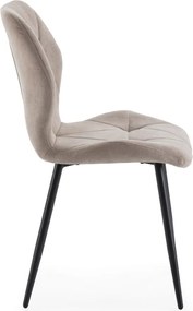 Sedie da pranzo beige in set da 4 Luna - Marckeric